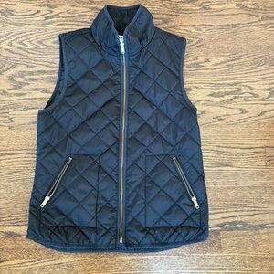 Quilted Black Vest for Women (S)